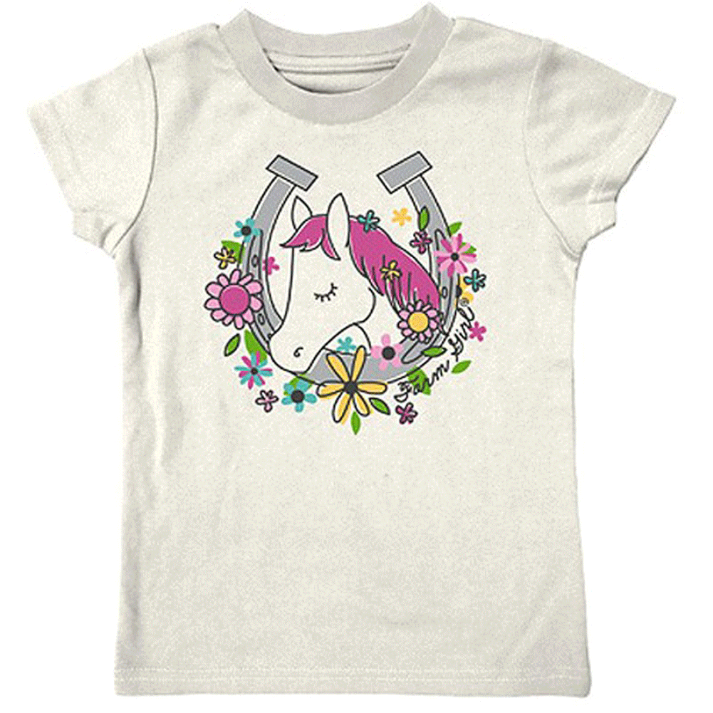 Farm Girl Floral Horseshoe T-Shirt